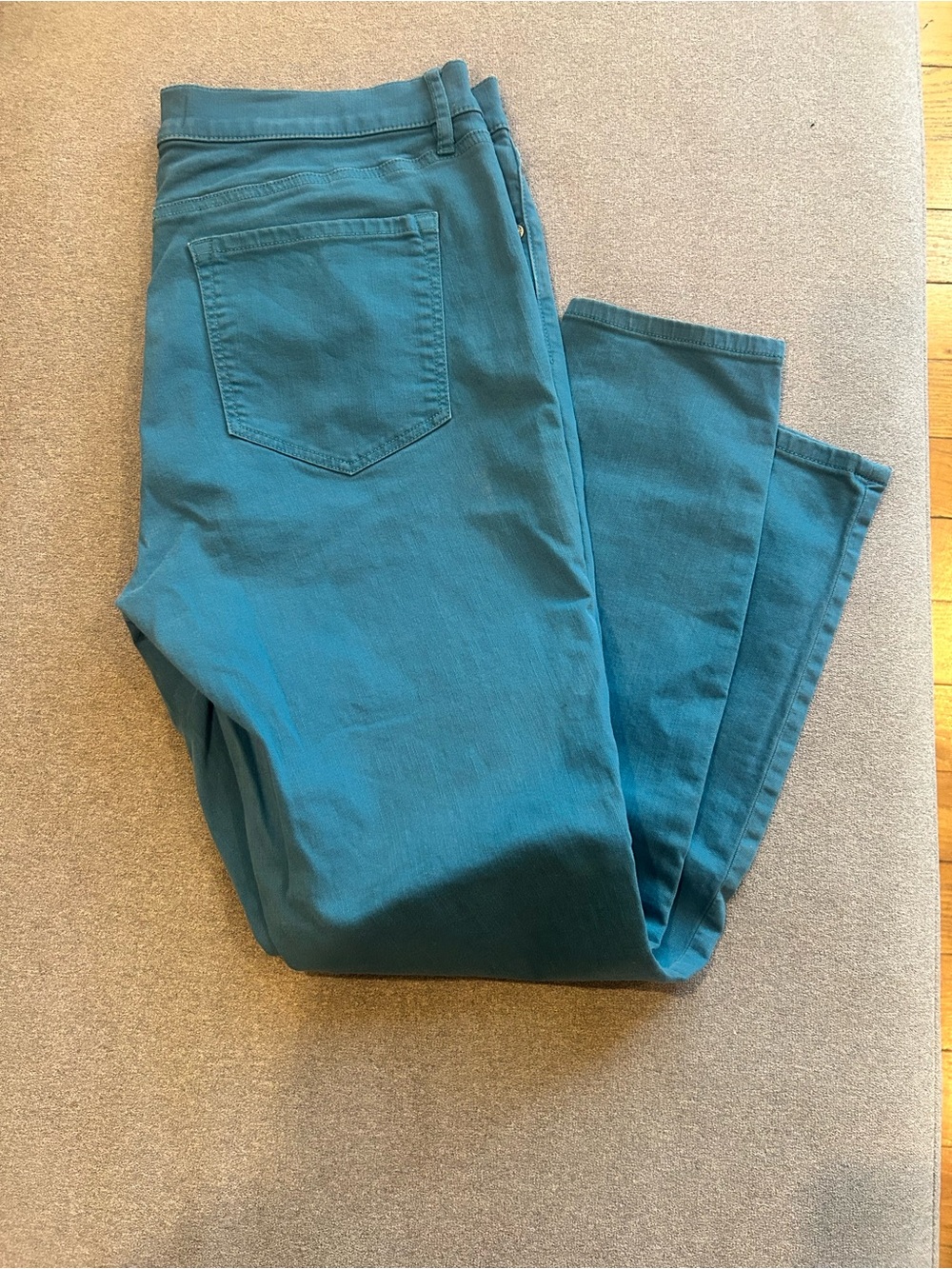LOFT Women's Teal Stretch Ankle Pant - Classic Five-Pocket Style